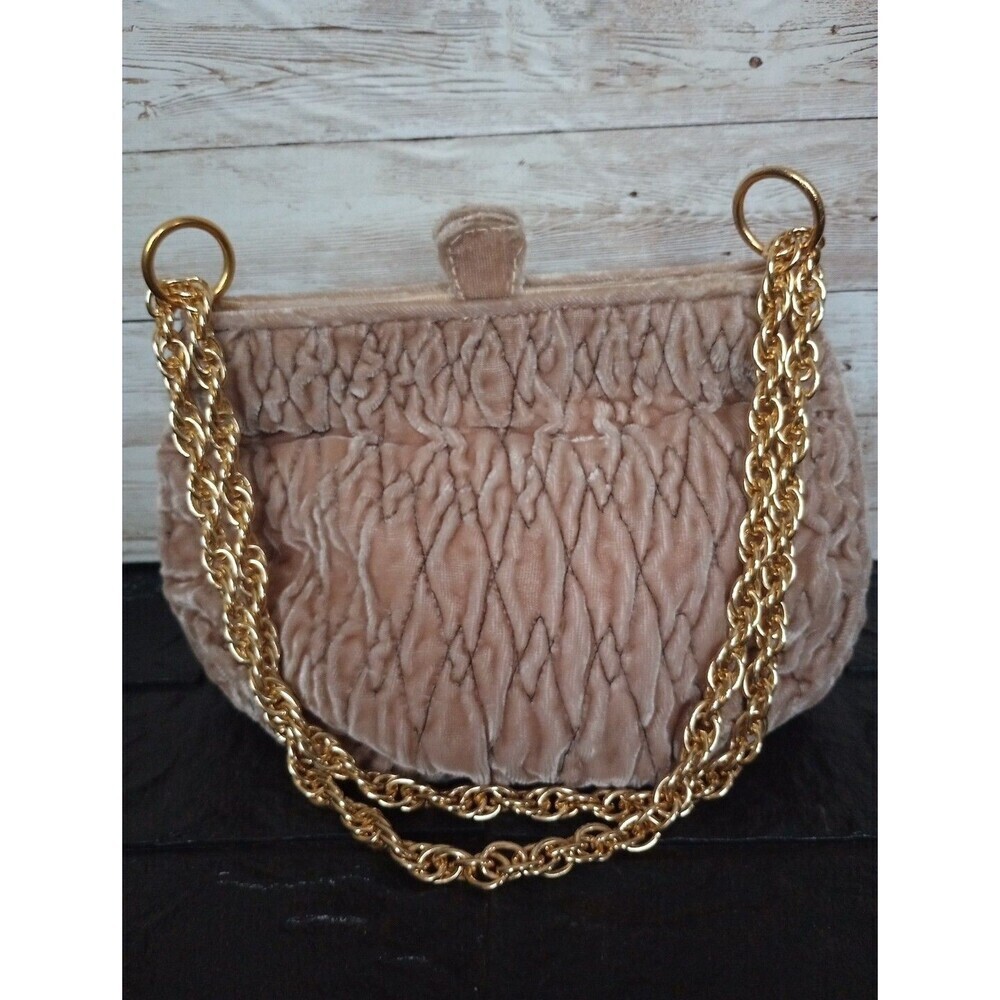 Vintage MAGID Handbag cluch gold Chain Strap